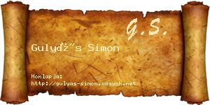 Gulyás Simon névjegykártya
